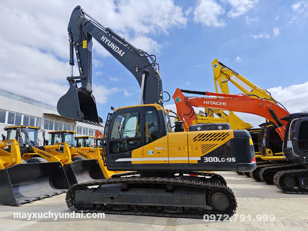 Máy xúc Hyundai R300LC-9S: Thông số, gầu 1,27m³ và ứng dụng